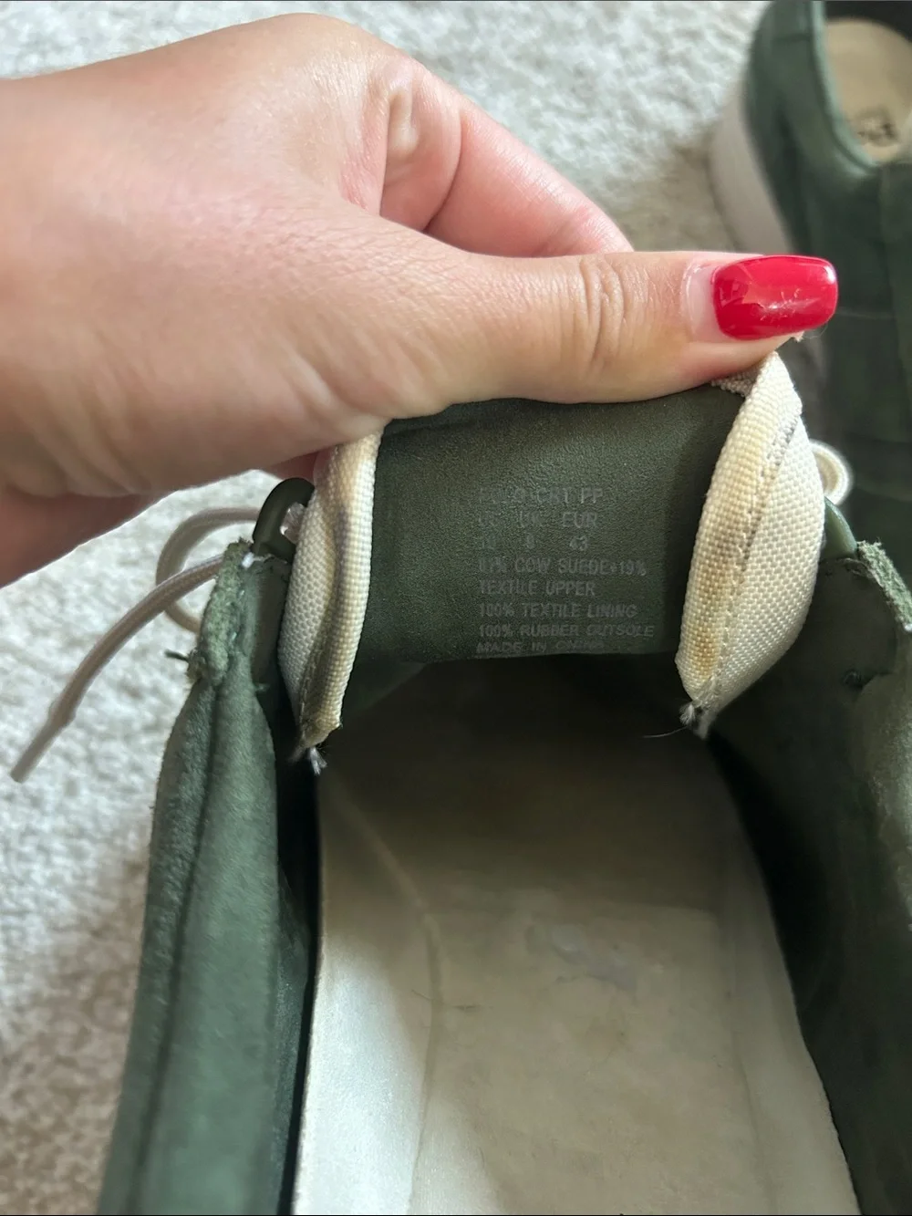 Polo by Ralph Lauren Green Suede Low-Top Sneakers with Cream Trim